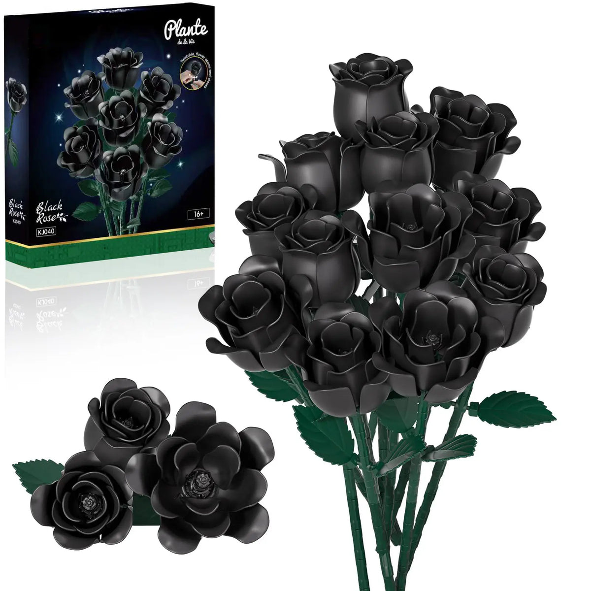 Gothic Artificial Plant Set, Rose Rose Bouquet, Home Decor for Adults, Christmas Mother's Day Valentine's Gift, Artificial Roses Bouquet, Faux Rose Bouquet