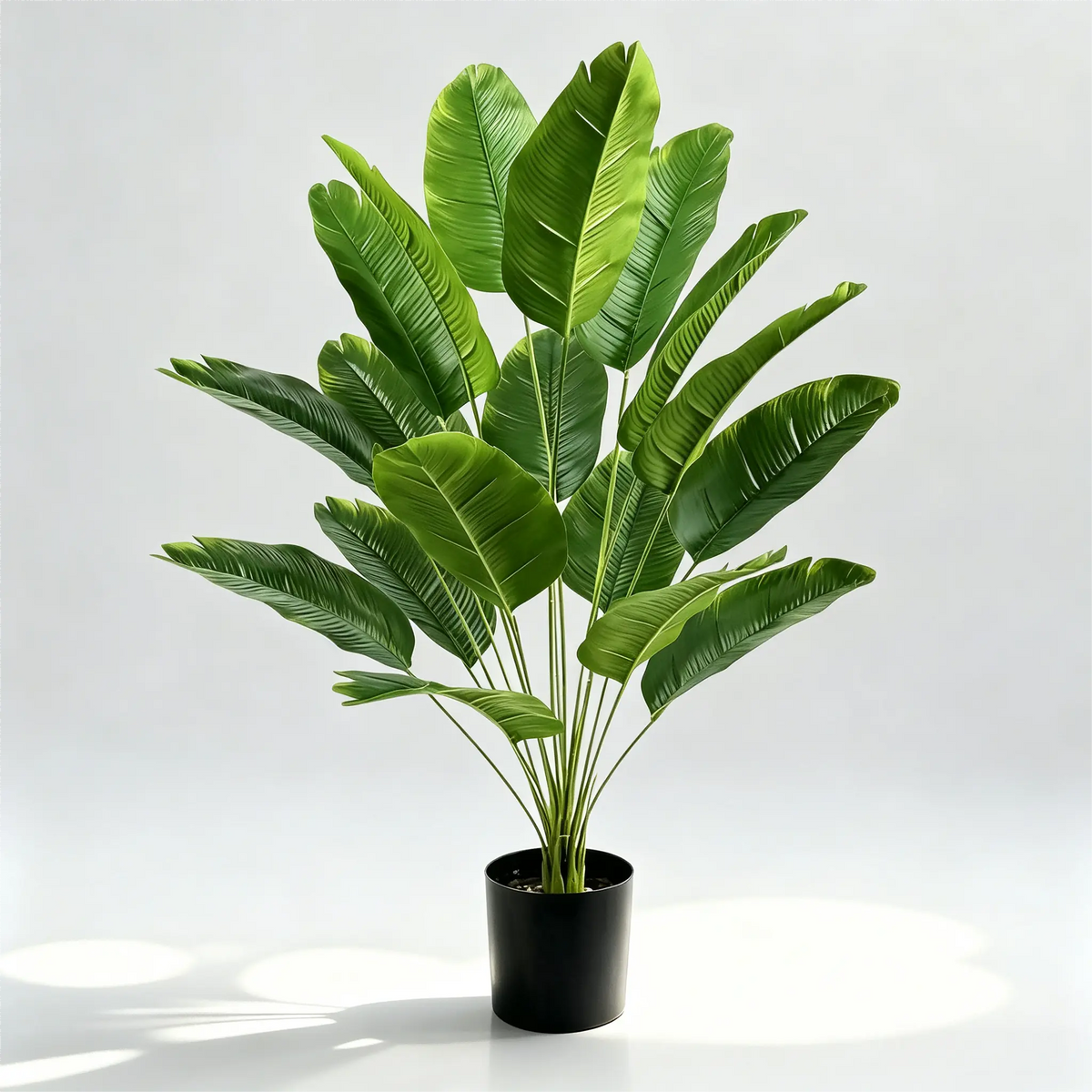 31.4in Artificial Bird of Paradise Potted Plant - Fake Tropical Palm-Banana Leaf Tree, Waterproof Iron-Frame Nursery Greenery, No-Maintenance Farmhouse Folk Preppy Photorealism Plant Decor for Living Room, Home Office, 4Th Of July