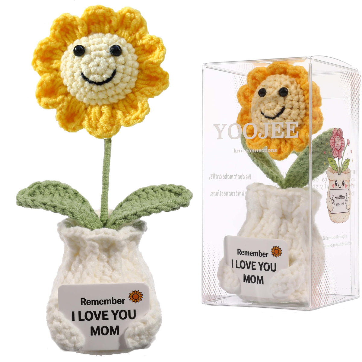 Forget-Me-Not Crochet Flower Potted Plant Gift