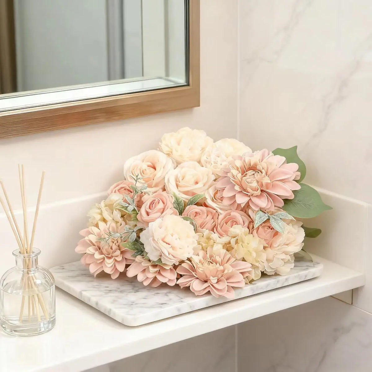 Artificial Flower Set, Artificial Roses for DIY Wedding Bouquets, Centerpiece Decor, Home Floral Arrangements, Faux Decorative Flowers, Artificial Flower Decorations