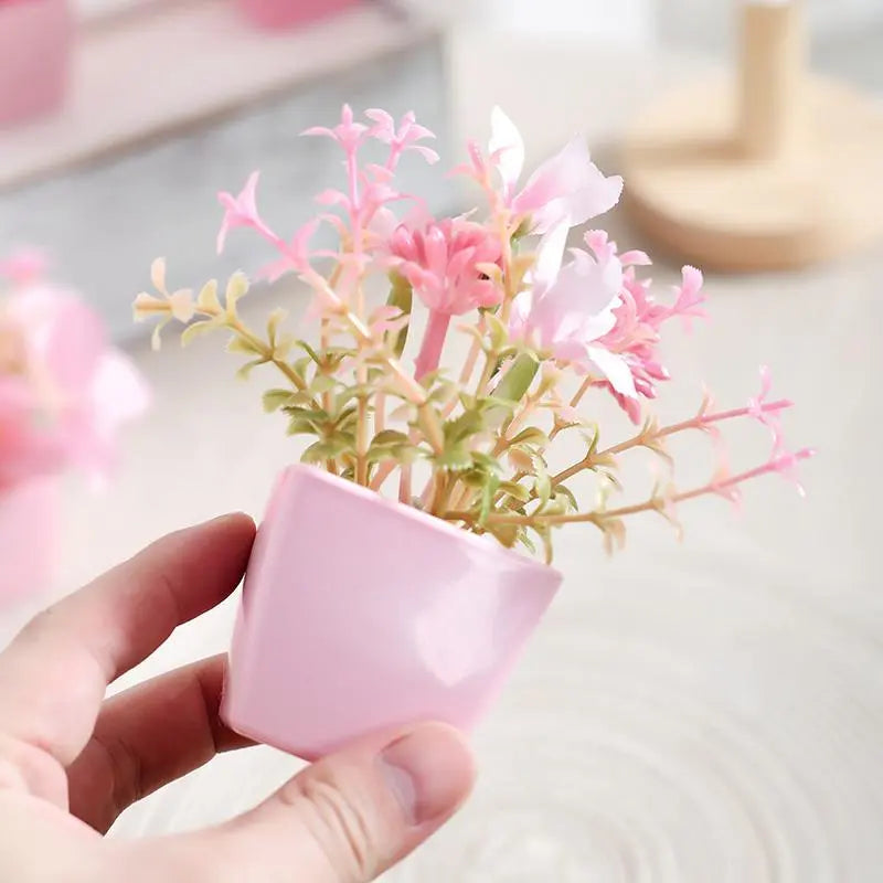 Artificial Potted Succulent, Mini Faux Potted Plant for Home or Office Desktop, Decorative Home Décor Supplies, Artificial Flower Decorations, Artificial Potted Flower for Desk, Artificial Plants, Artificial Fake Plants, Succulents Artificial