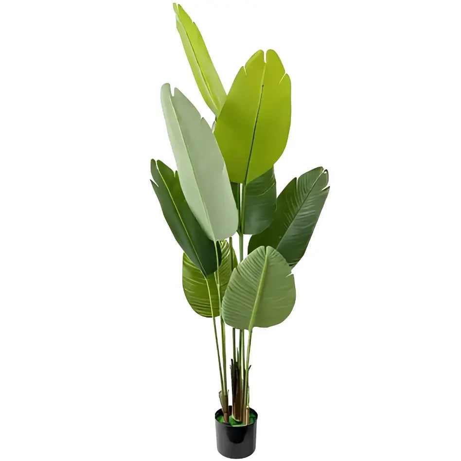 5ft (60in) Premium UV-Resistant Lifelike Plastic Bird of Paradise Artificial Potted Plant with Dried Moss, Casual Artificial Plants for Office, Aesthetic Home Decor Tropical House Decor Gift (Indoor Outdoor Use)