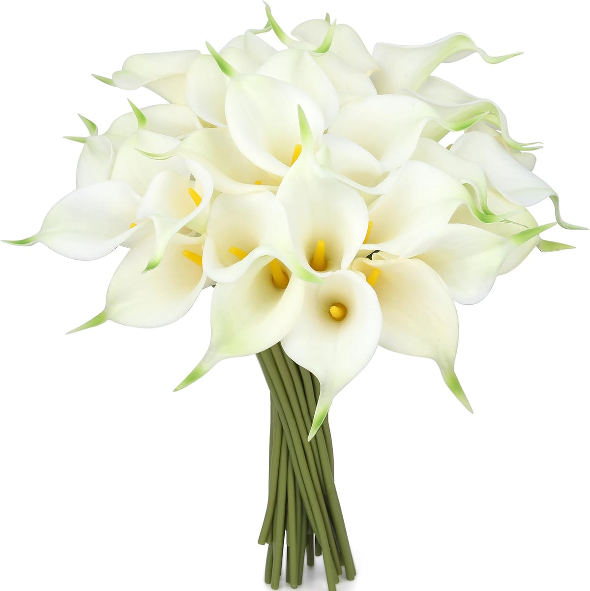 24 Pcs White Calla Lily Artificial Flowers Wedding Bouquets