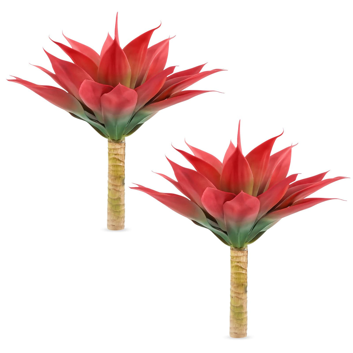 Velener 28 Inch Artificial Agave Plants Outdoor Set, Large Fake Plants Indoor for Home Decor, Realistic UV Resistant Faux Succulents Plants Without Pot, Set of 2