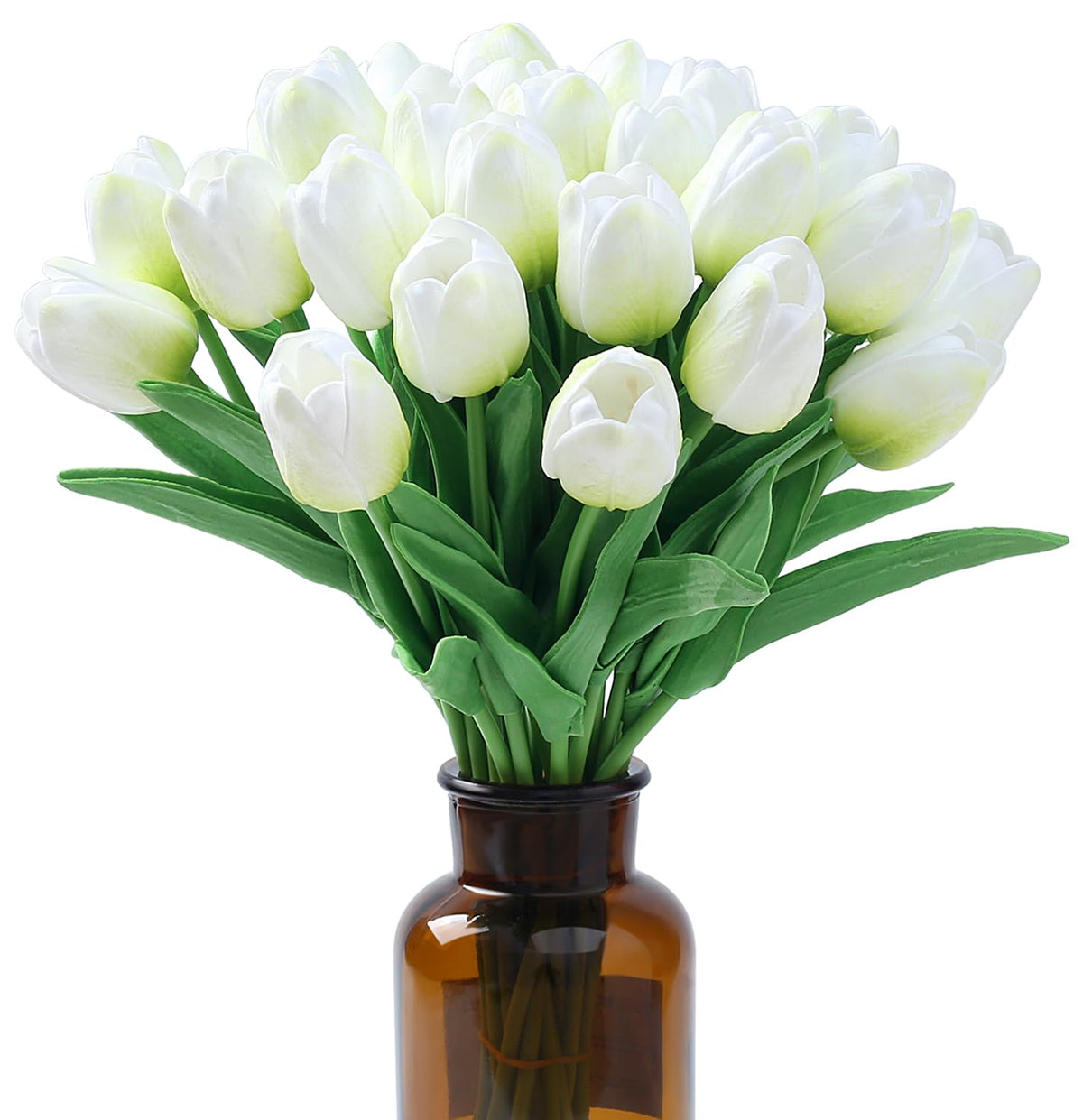 SITUMEIZI Fake Tulips 15pcs Real Touch PU Artificial Flower Assorted Colors