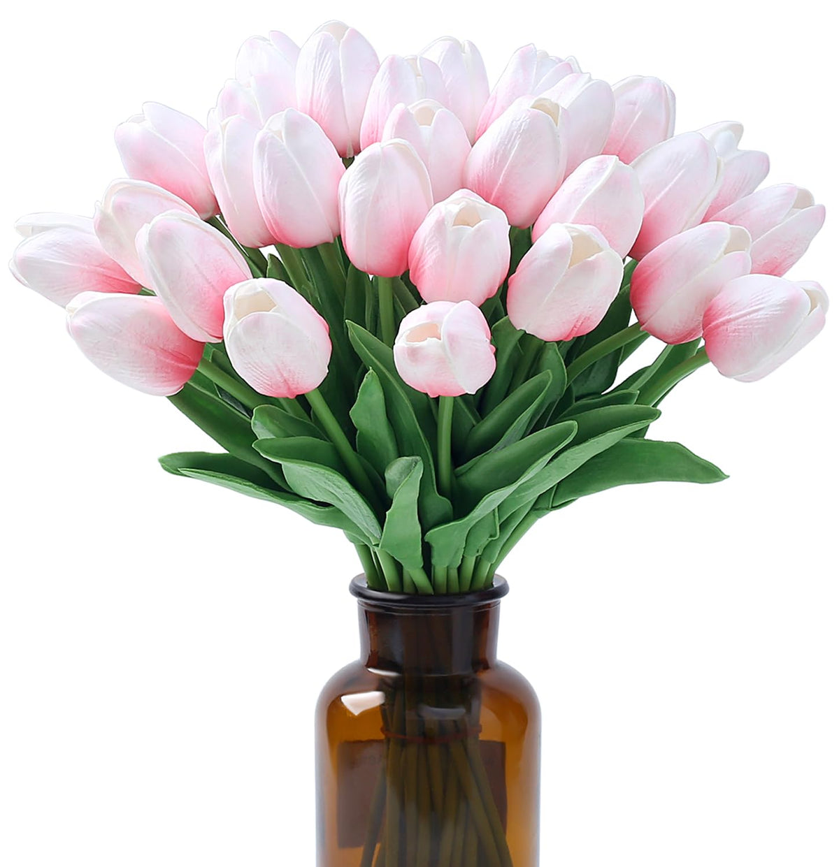 SITUMEIZI Fake Tulips 15pcs Real Touch PU Artificial Flower Assorted Colors