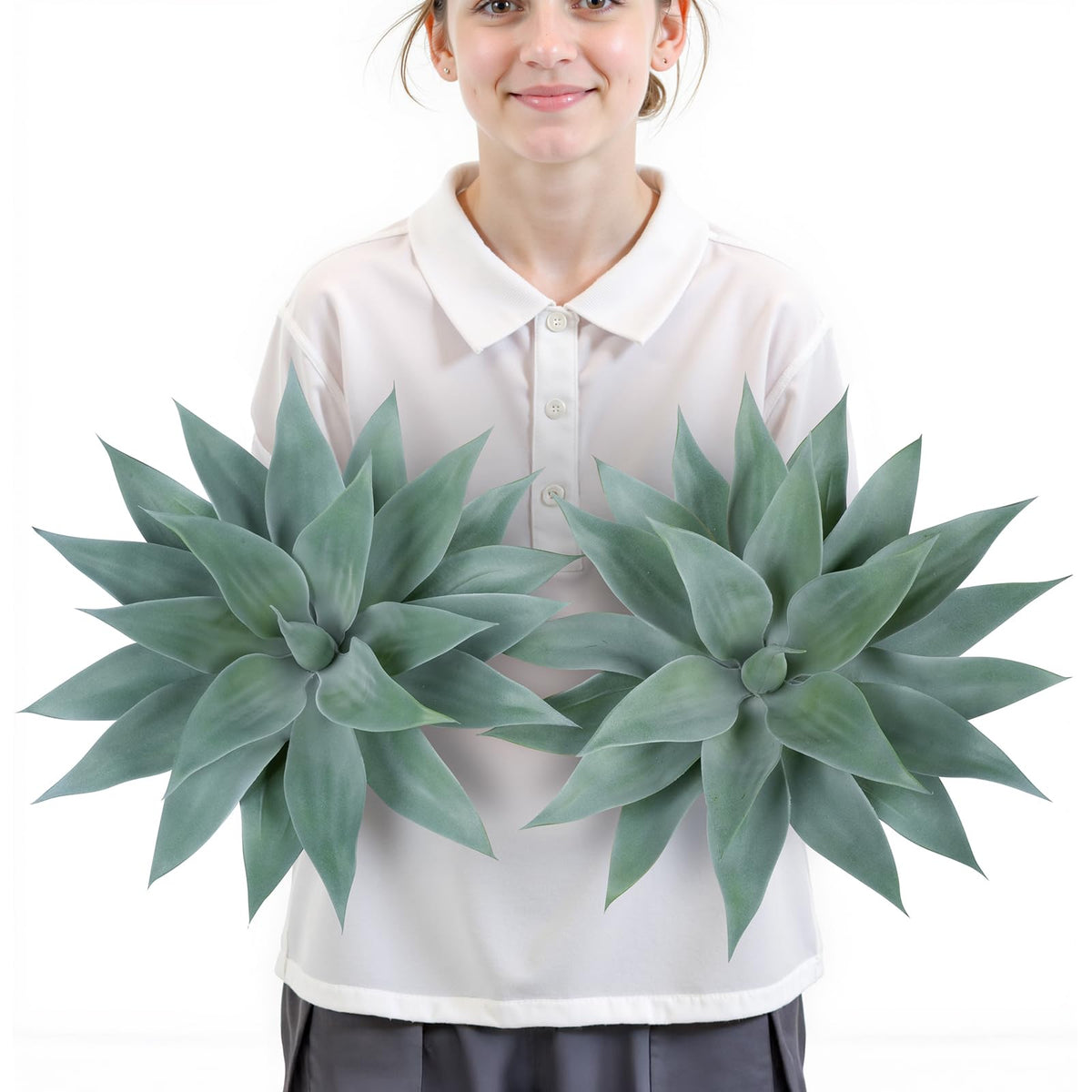 Velener 28 Inch Artificial Agave Plants Outdoor Set, Large Fake Plants Indoor for Home Decor, Realistic UV Resistant Faux Succulents Plants Without Pot, Set of 2