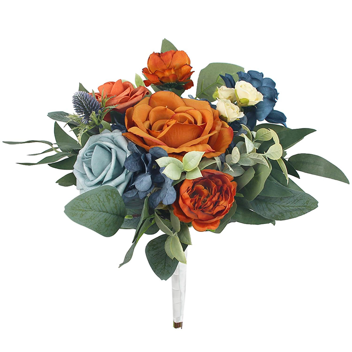 Rinlong Navy Terracotta Bridesmaid Bouquet, Fall Wedding Bouquets