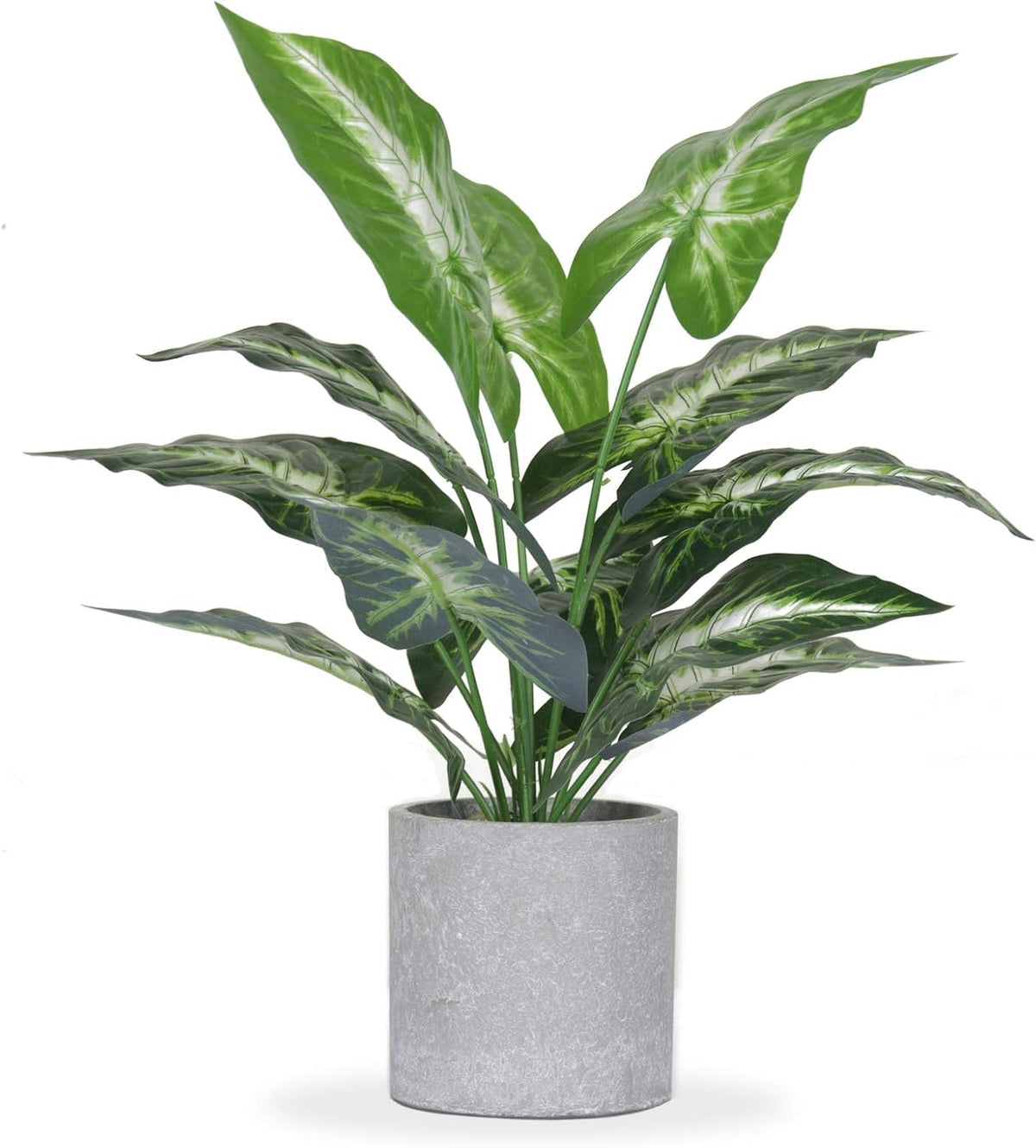JC nateva 16 Inch Fake Plant, Tropical Potted Plant for Desk & Shelf Decor