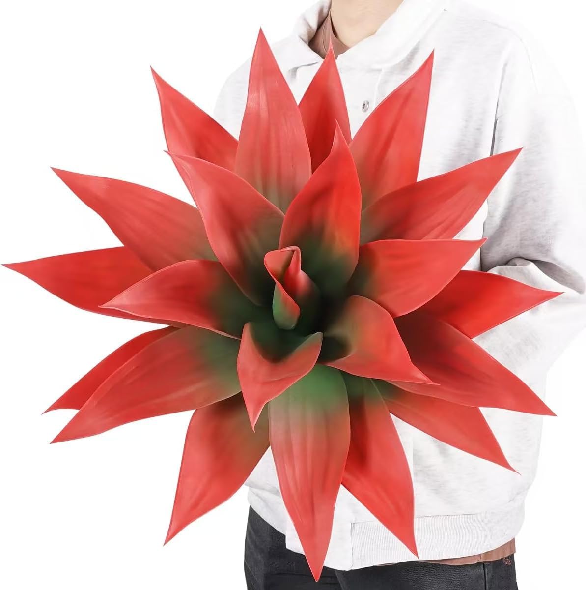 Velener 28 Inch Artificial Agave Plants Outdoor Set, Large Fake Plants Indoor for Home Decor, Realistic UV Resistant Faux Succulents Plants Without Pot, Set of 2