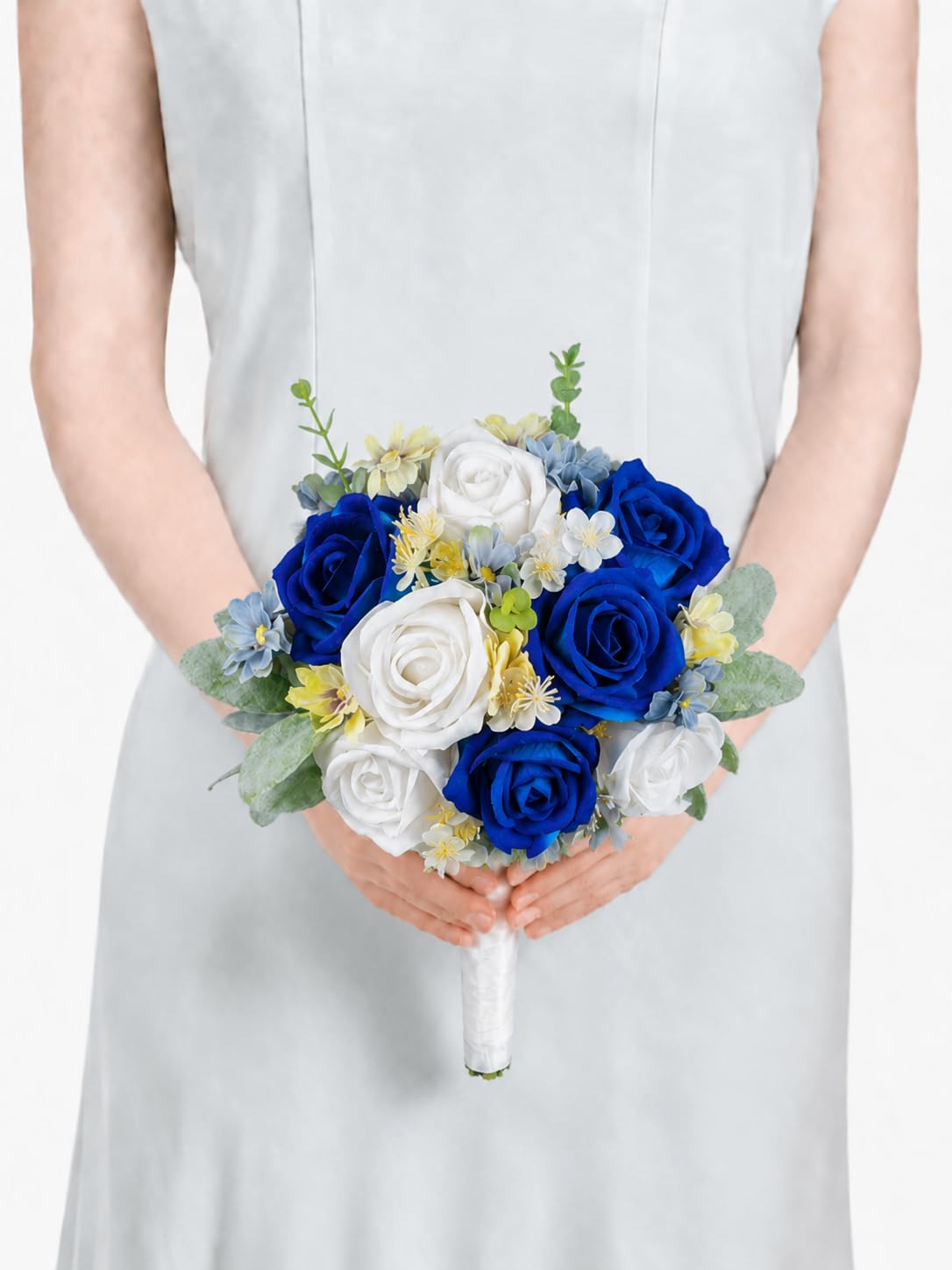 Rinlong Navy Terracotta Bridesmaid Bouquet, Fall Wedding Bouquets