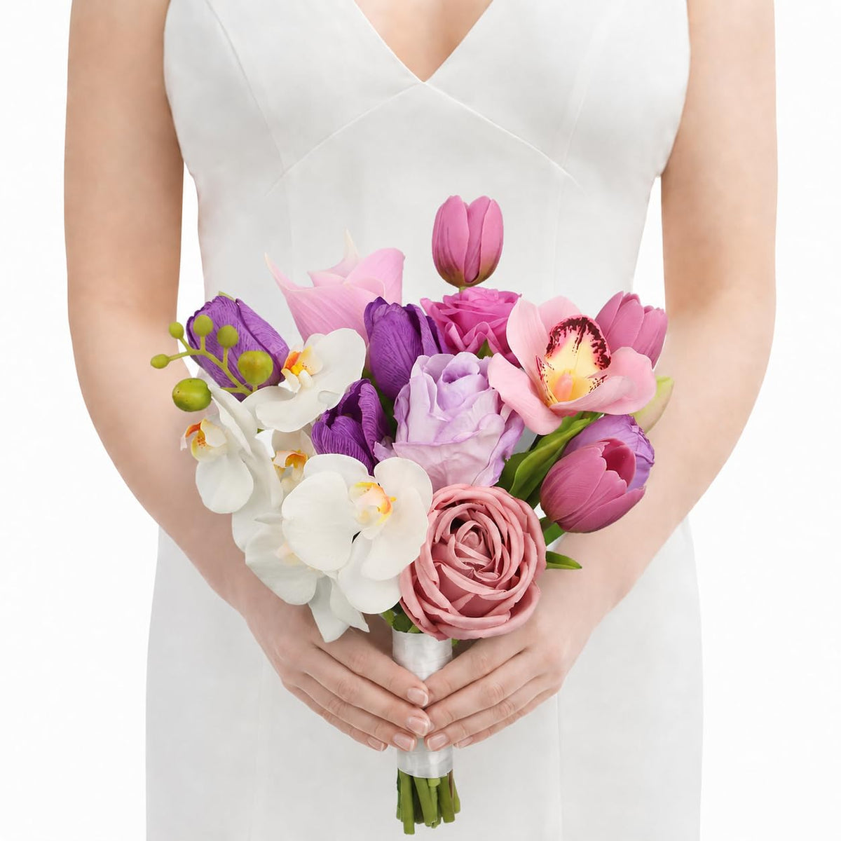 Rinlong Navy Terracotta Bridesmaid Bouquet, Fall Wedding Bouquets