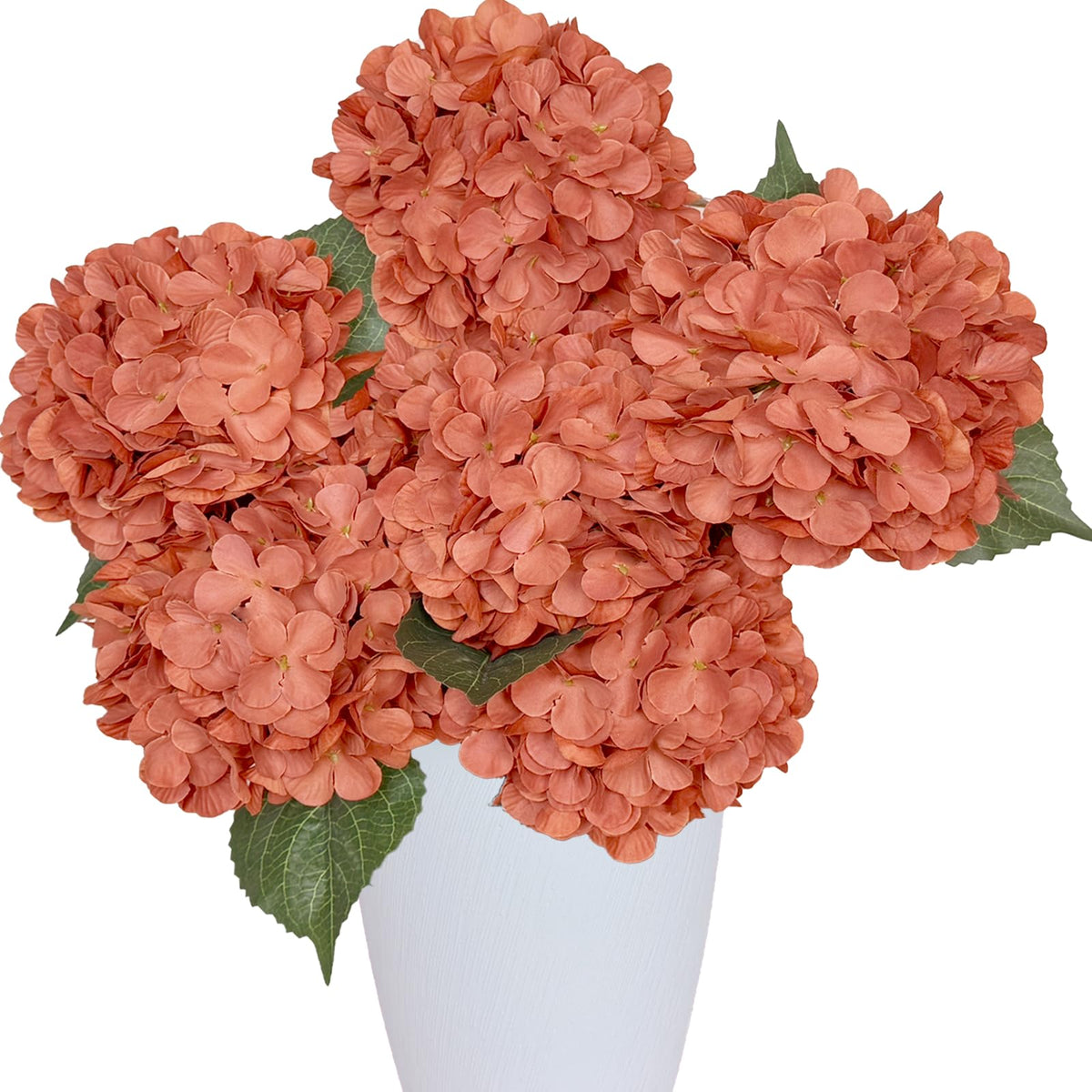 6PCS Blue Hydrangea Artificial Flowers, Silk Faux Hydrangeas