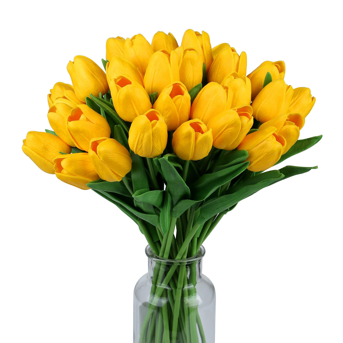 SITUMEIZI Fake Tulips 15pcs Real Touch PU Artificial Flower Assorted Colors