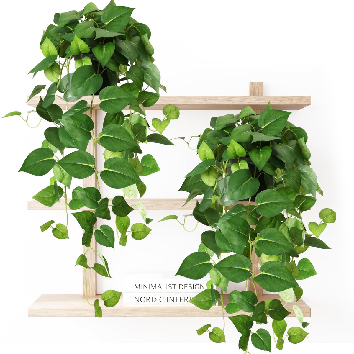 CEWOR Artificial Plants Fake Pothos with Plastic Pot Artificial Potted Plant for Home Office Bedroom Indoor Outdoor Decor 1 Pack