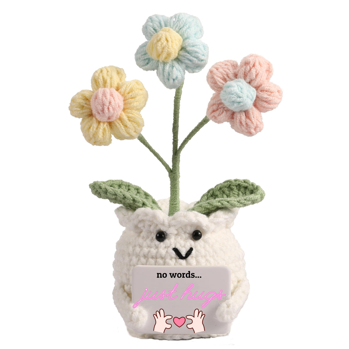 Forget-Me-Not Crochet Flower Potted Plant Gift