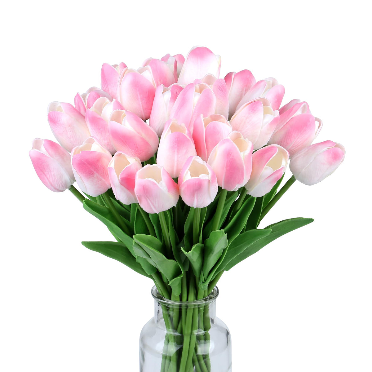 SITUMEIZI Fake Tulips 15pcs Real Touch PU Artificial Flower Assorted Colors