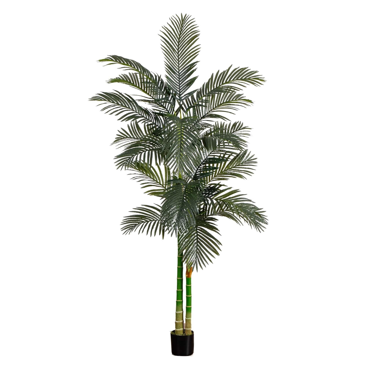 Nearly Natural 4 ft Artificial Golden Cane Palm Tree with Nursery Pot