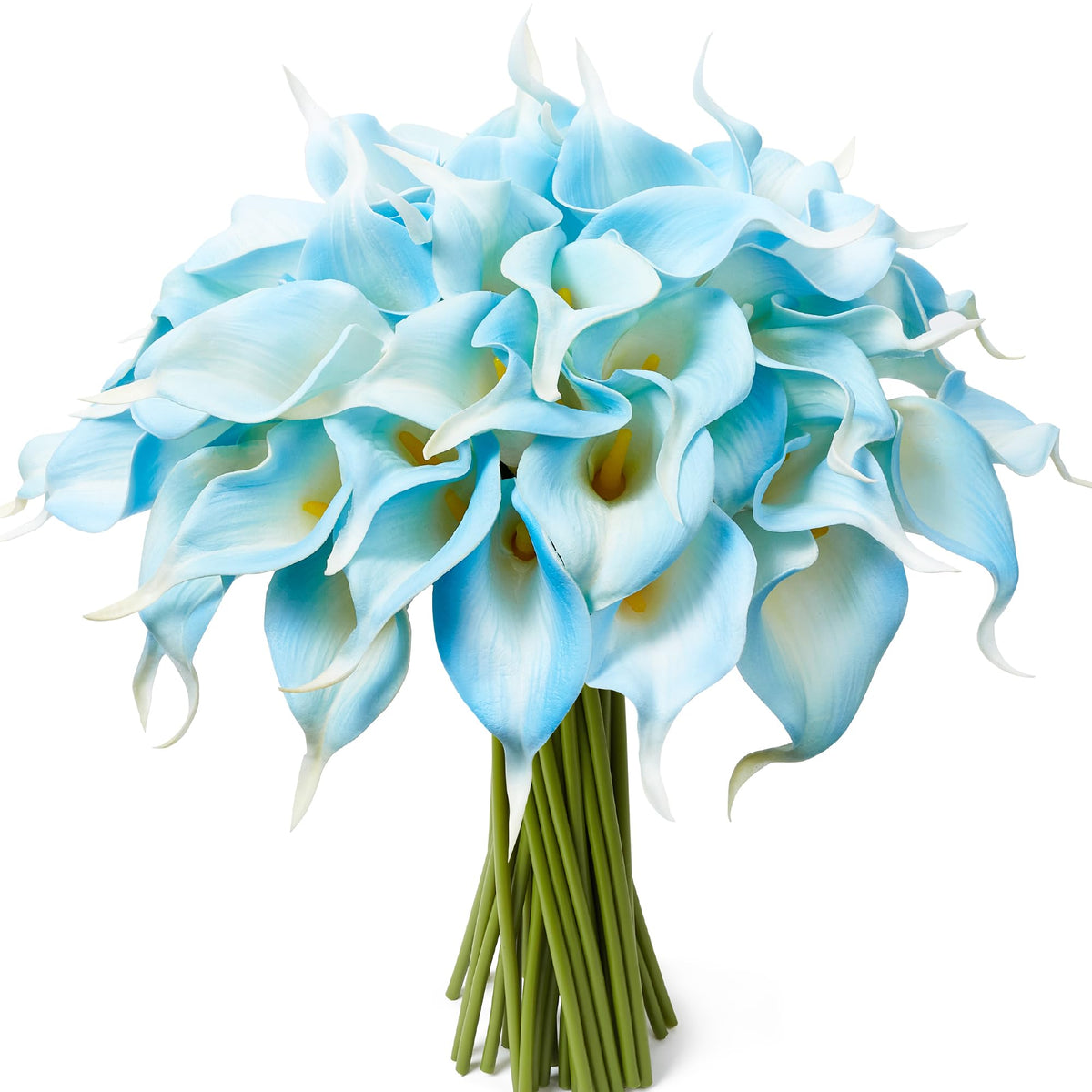24 Pcs White Calla Lily Artificial Flowers Wedding Bouquets