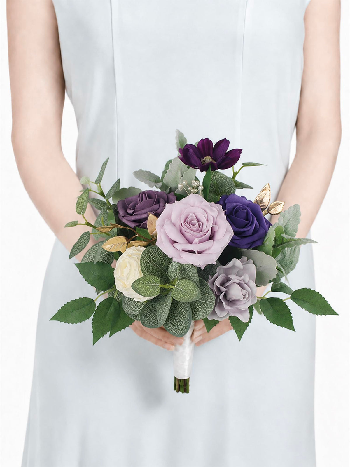 Rinlong Navy Terracotta Bridesmaid Bouquet, Fall Wedding Bouquets