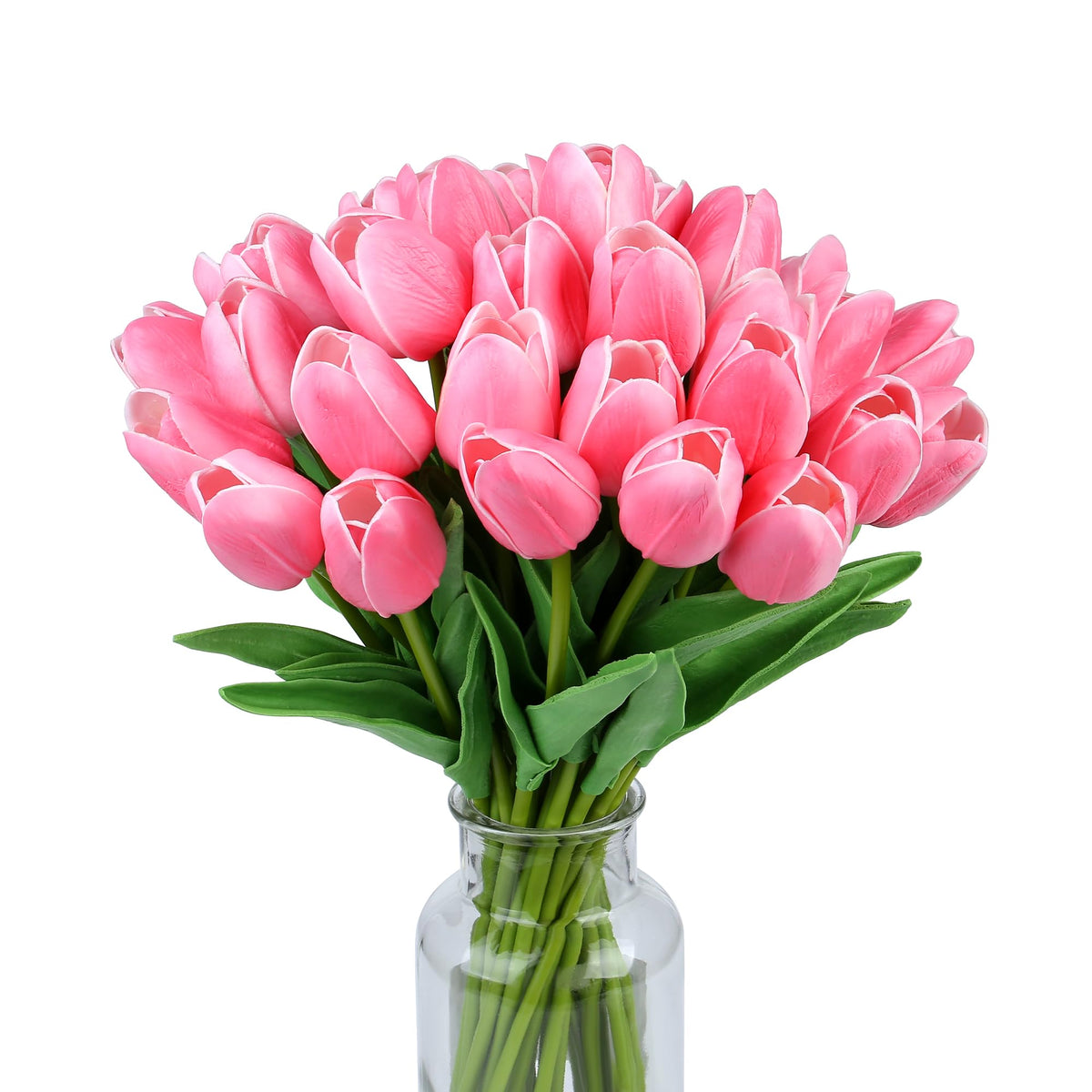 SITUMEIZI Fake Tulips 15pcs Real Touch PU Artificial Flower Assorted Colors