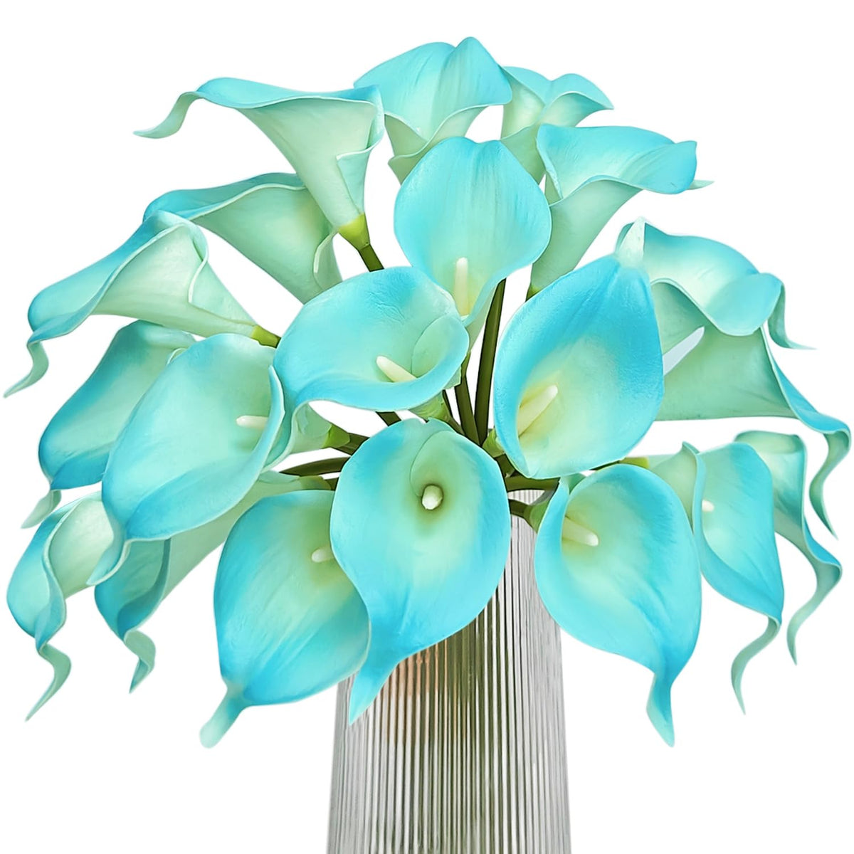 Letjolt White Artificial Calla Lily 12Pcs Realistic Flowers Bouquet
