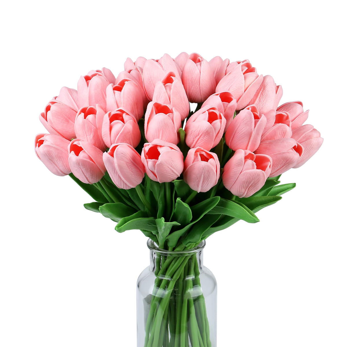 SITUMEIZI Fake Tulips 15pcs Real Touch PU Artificial Flower Assorted Colors