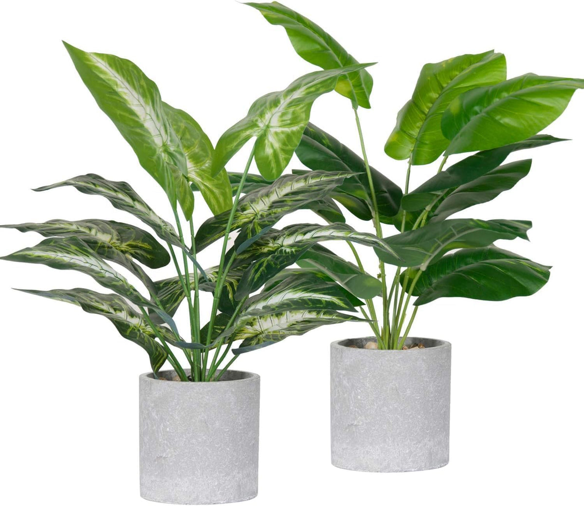 Der Rose 2 Pack 16" Indoor Fake Plants for Desk Shelf Bathroom Decor