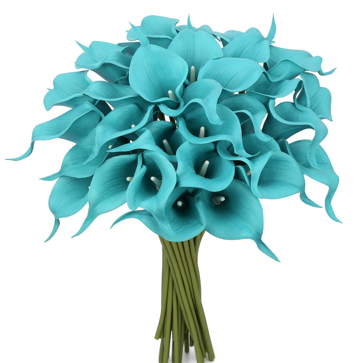 24 Pcs White Calla Lily Artificial Flowers Wedding Bouquets
