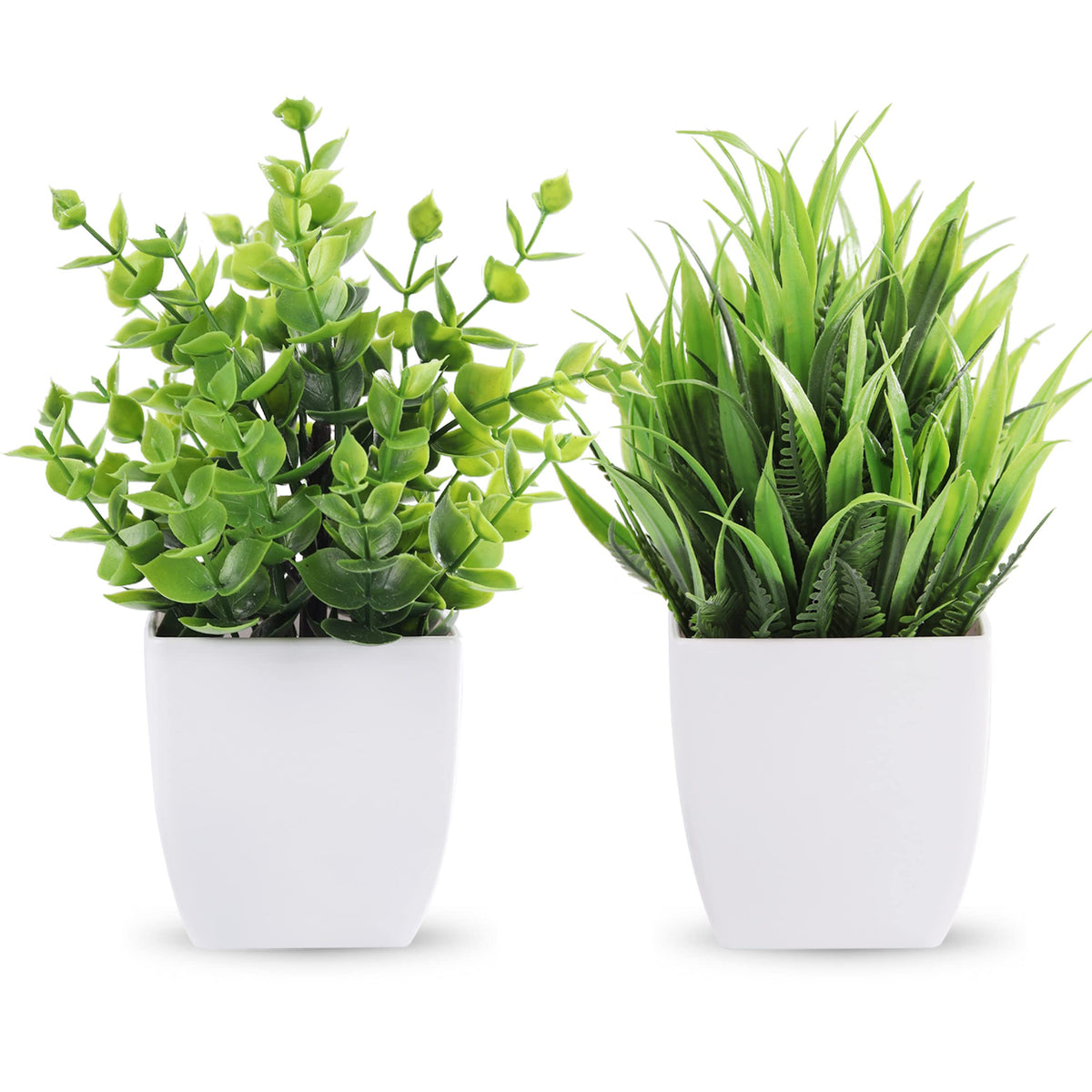 Der Rose 2 Pack Fake Plants Small Plants for Bathroom Office Decor