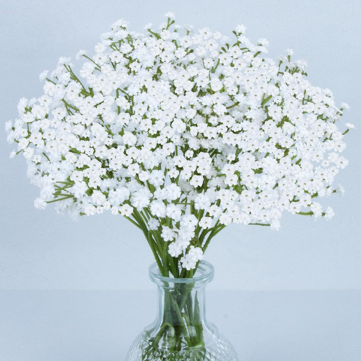 MAQIHAN 6 Babys Breath Artificial Flowers - White Faux Gypsophila Bouquet