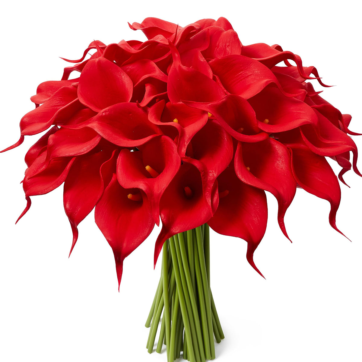 24 Pcs White Calla Lily Artificial Flowers Wedding Bouquets