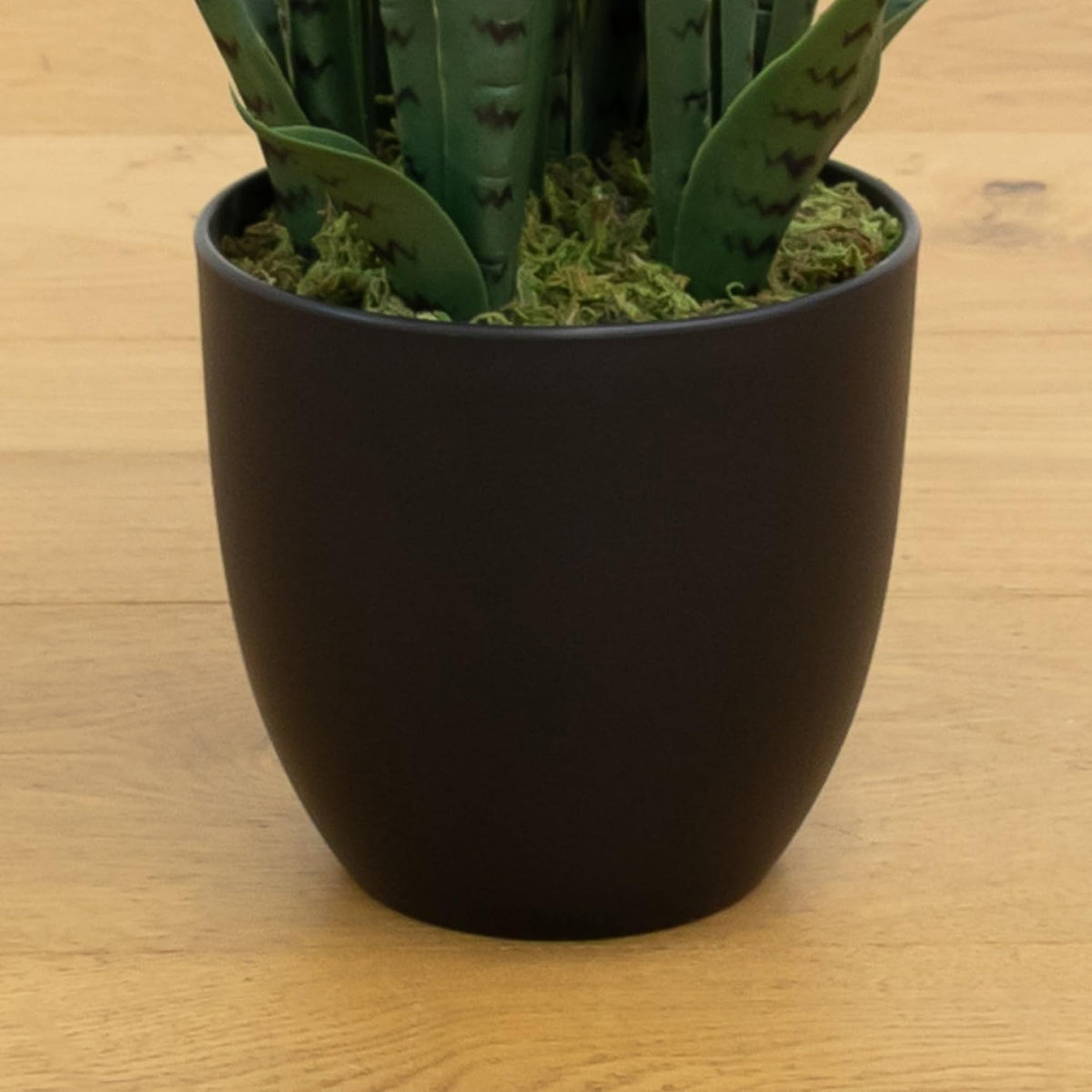 Nearly Natural 35in Artificial Snake Plant with Black Planter