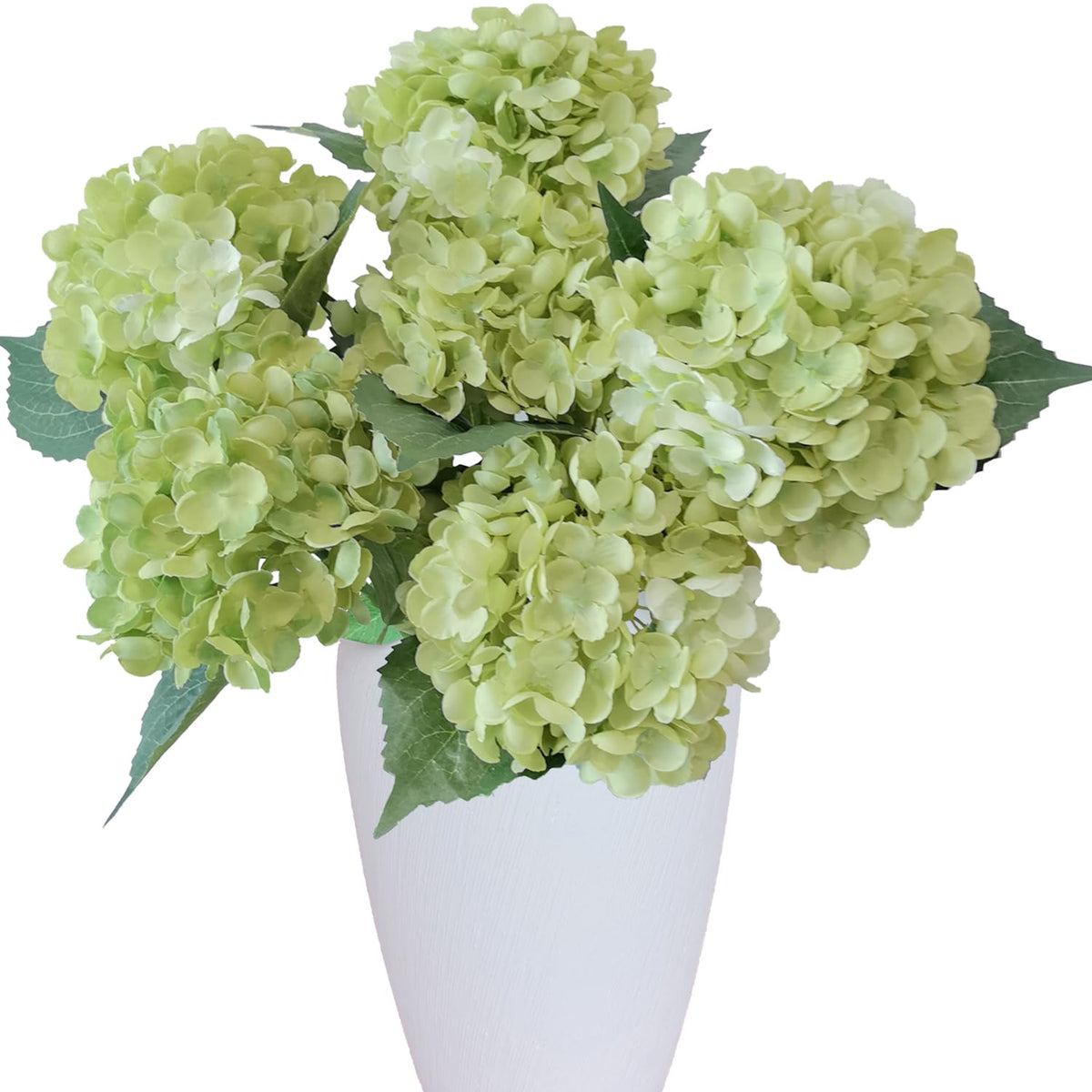 6PCS Blue Hydrangea Artificial Flowers, Silk Faux Hydrangeas