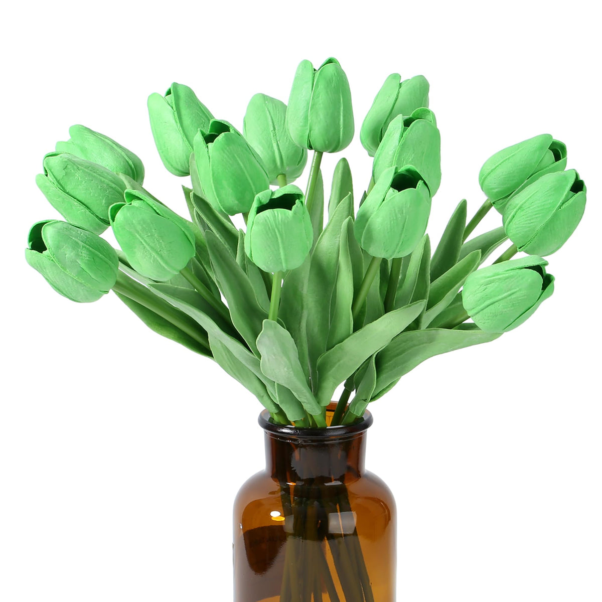 SITUMEIZI Fake Tulips 15pcs Real Touch PU Artificial Flower Assorted Colors