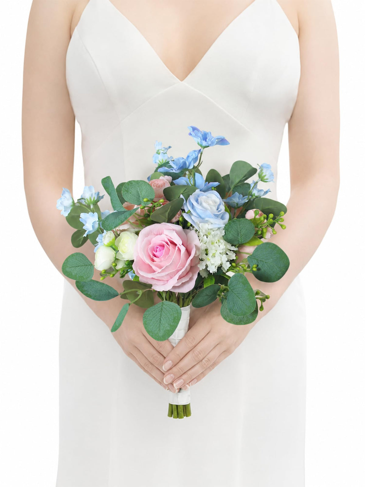 Rinlong Navy Terracotta Bridesmaid Bouquet, Fall Wedding Bouquets