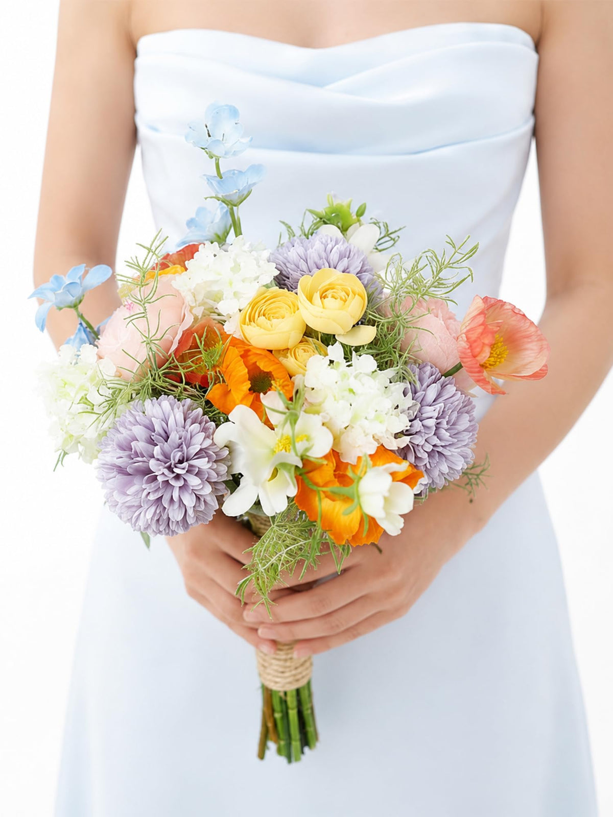 Rinlong Navy Terracotta Bridesmaid Bouquet, Fall Wedding Bouquets