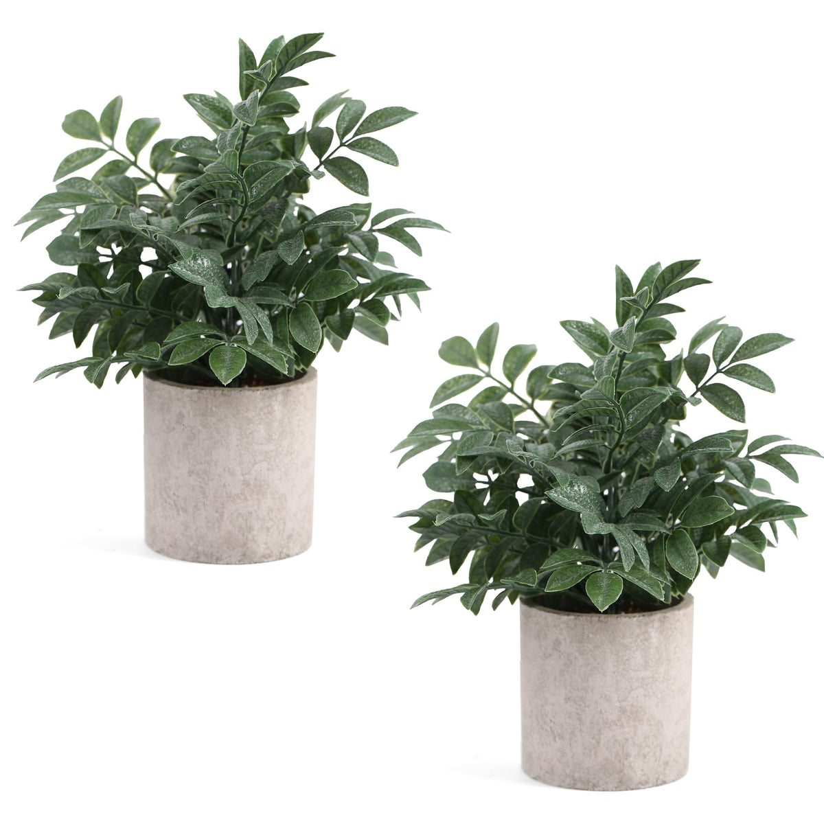 Coferset 2 Pack Small Fake Plants Eucalyptus Potted,Sage Green