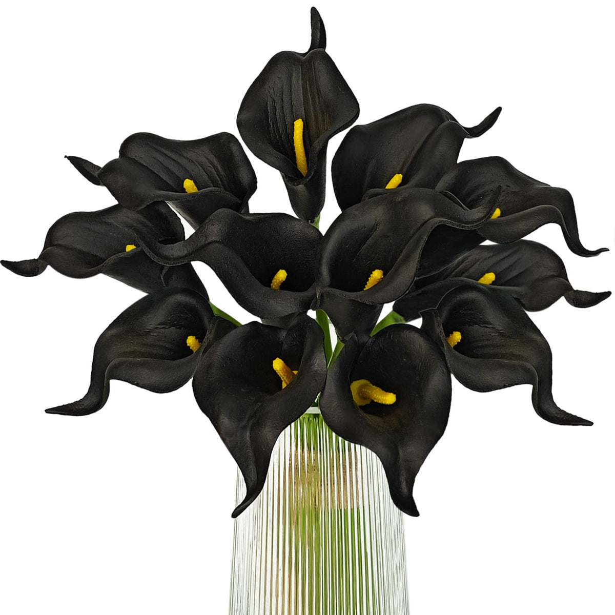 Letjolt White Artificial Calla Lily 12Pcs Realistic Flowers Bouquet