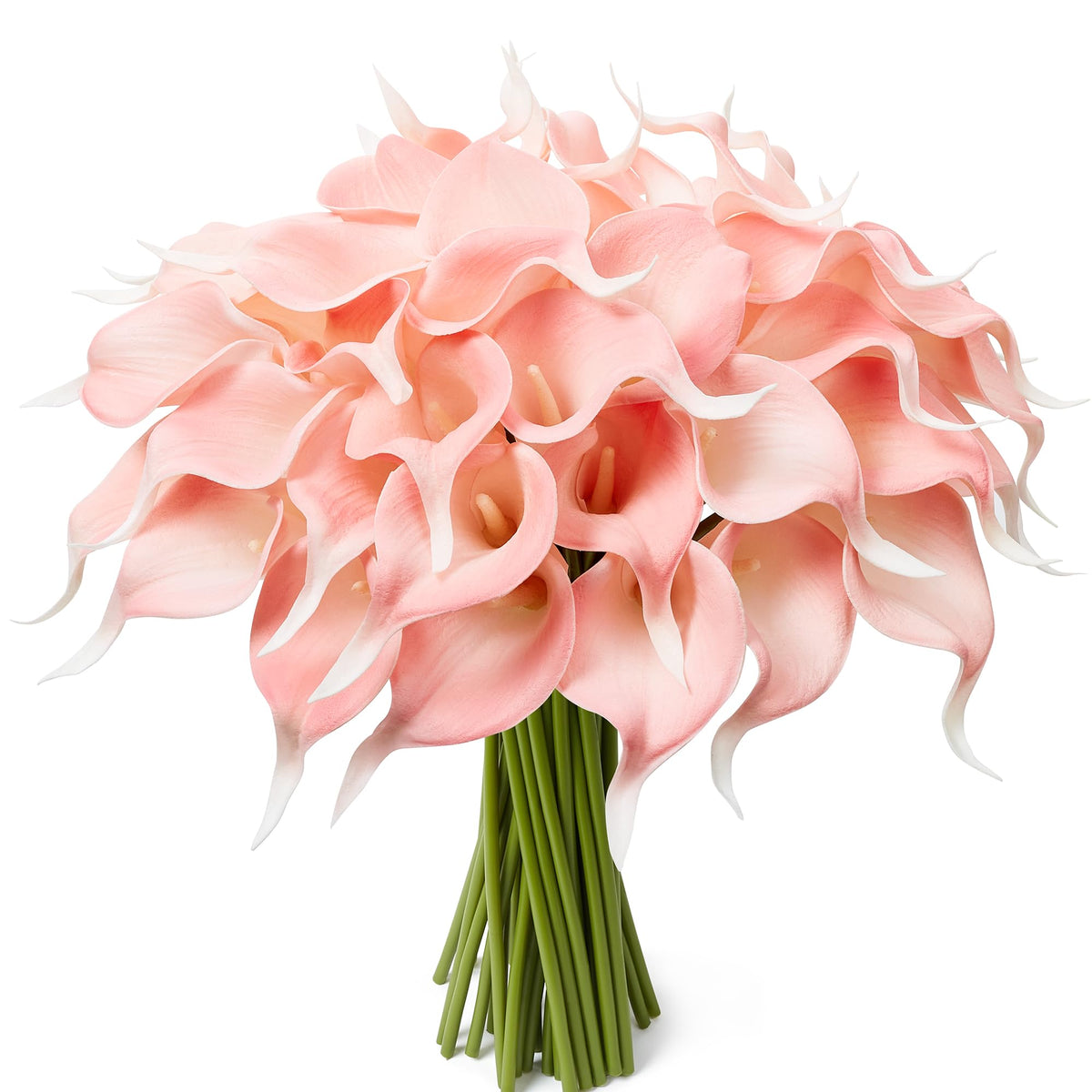 24 Pcs White Calla Lily Artificial Flowers Wedding Bouquets