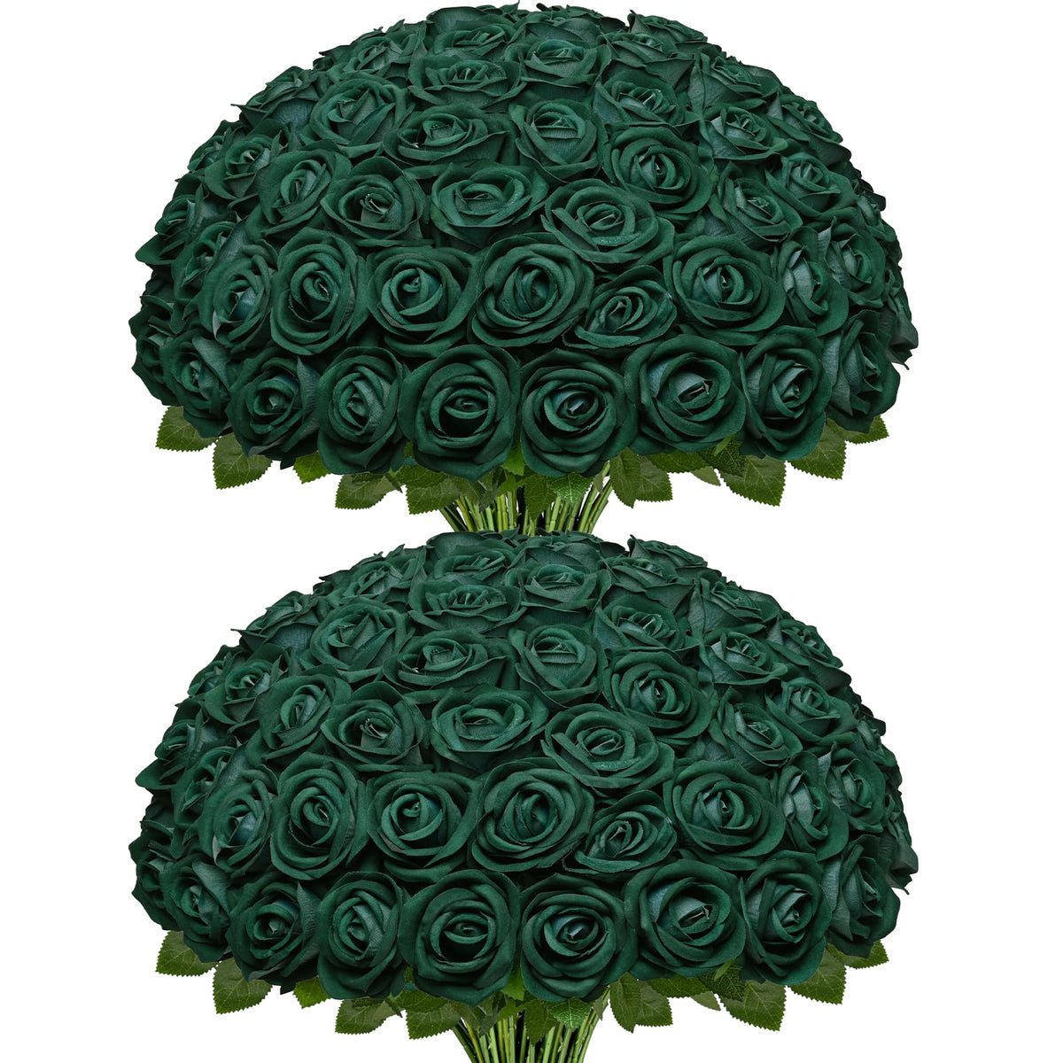 Waipfaru 50 Pcs Red Roses Artificial Flowers