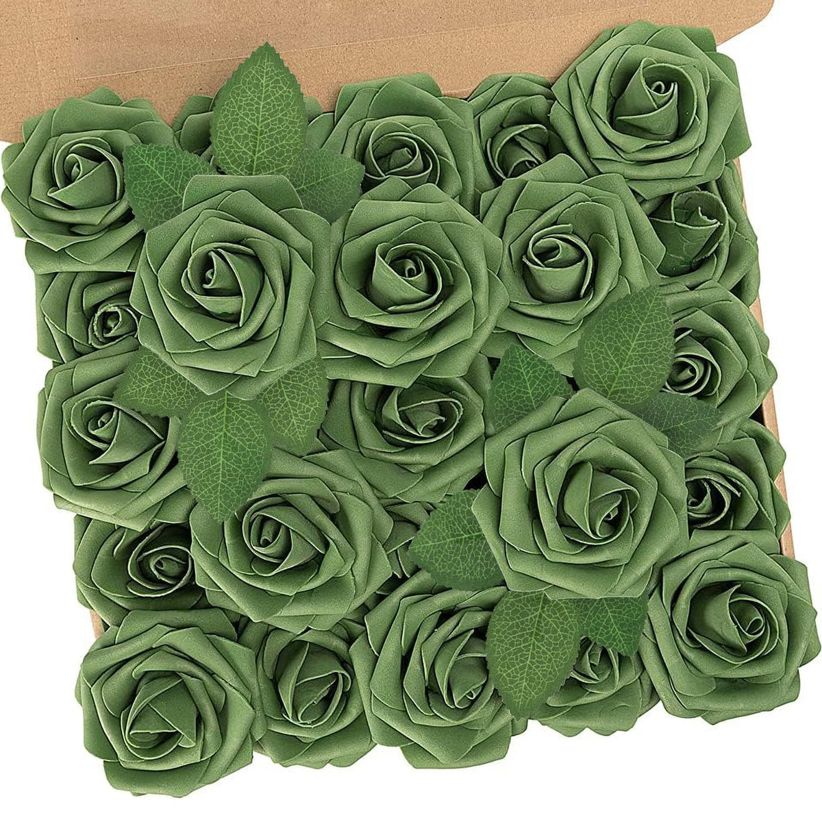 N&T NIETING Artificial Flowers 25Pcs Real Touch Fake Roses Foam Flowers with Stems for DIY Wedding Bridesmaid Bridal Bouquets Centerpieces Home Arrangement Party Tables Decoration,Series Purple
