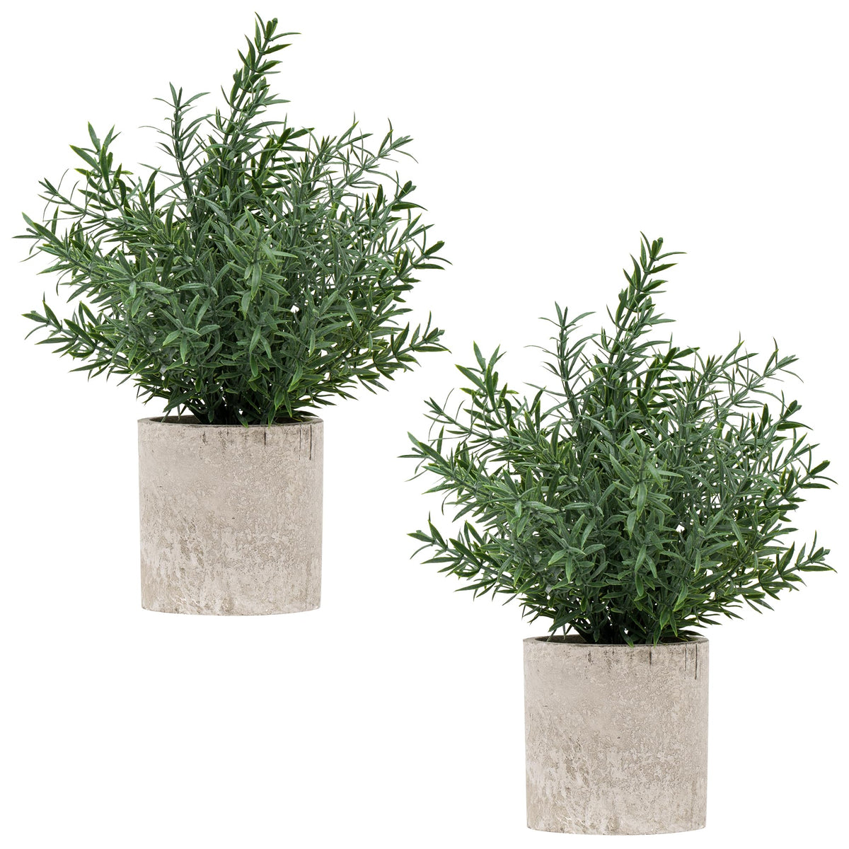 Coferset 2 Pack Small Fake Plants Eucalyptus Potted,Sage Green