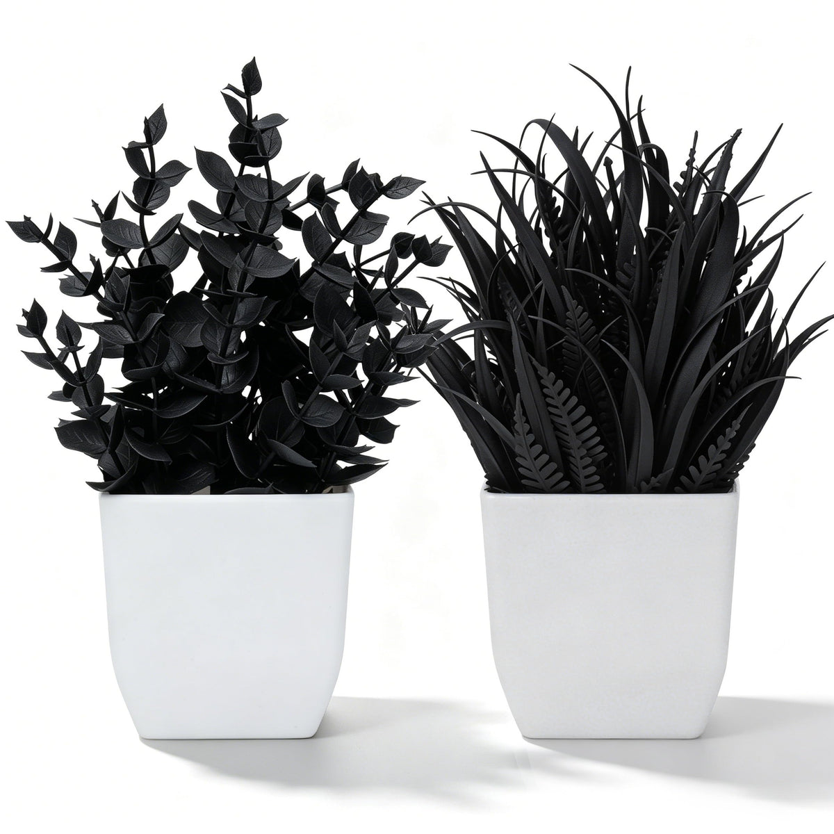 Der Rose 2 Pack Fake Plants Small Plants for Bathroom Office Decor