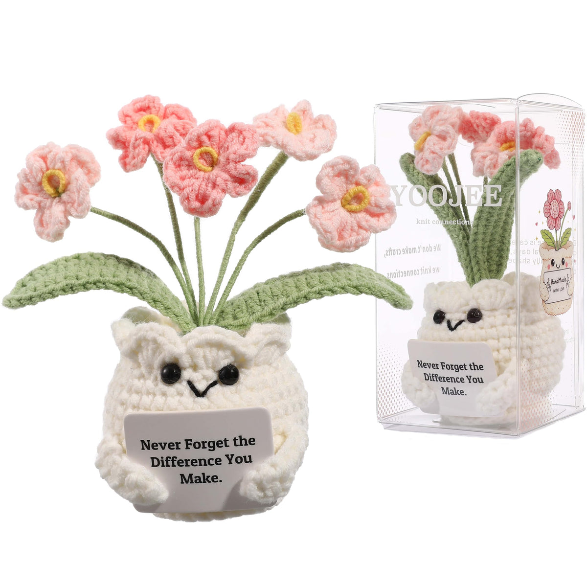 Forget-Me-Not Crochet Flower Potted Plant Gift