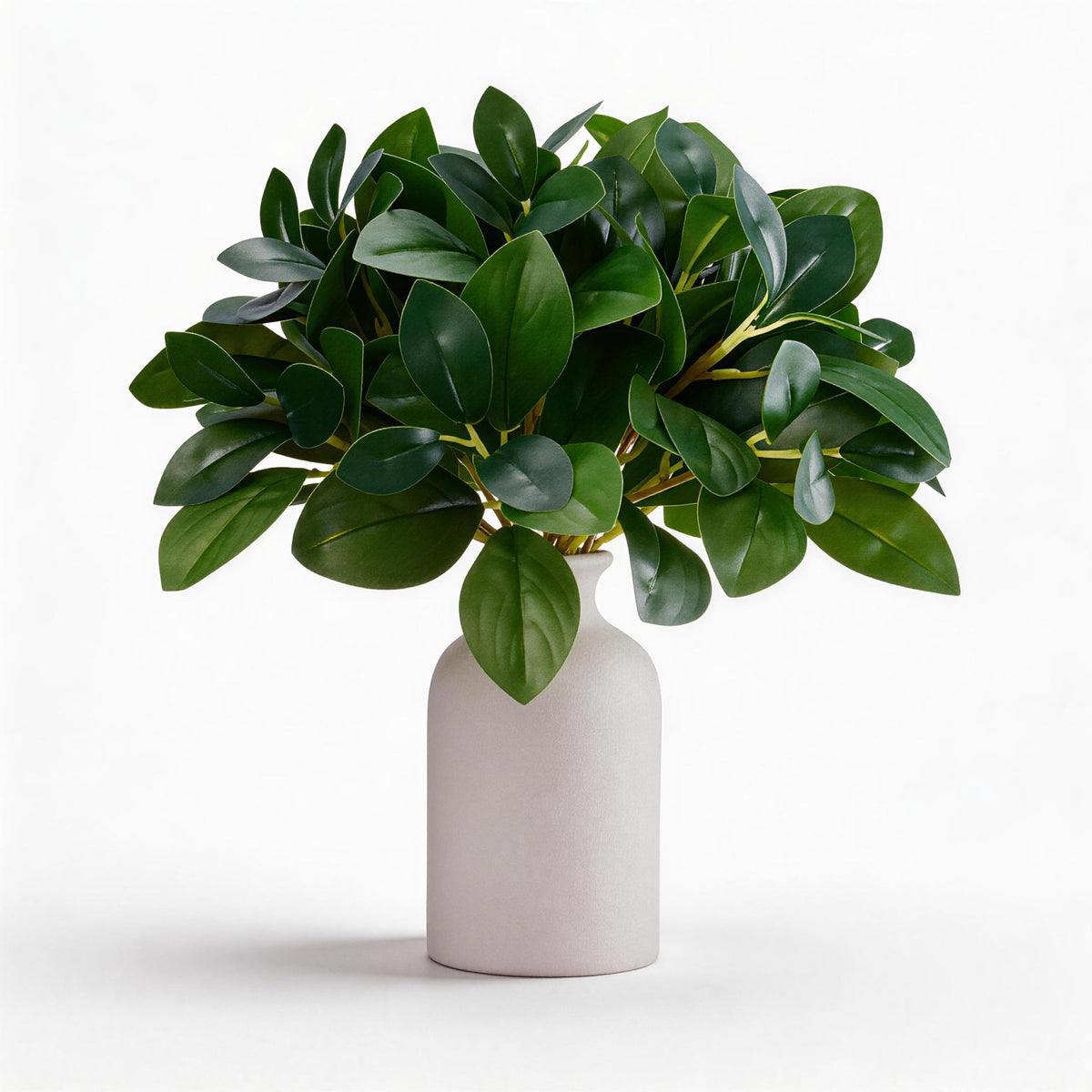 12" Artificial Plant Indoor Small Fake Plants Eucalyptus Stems With Vase