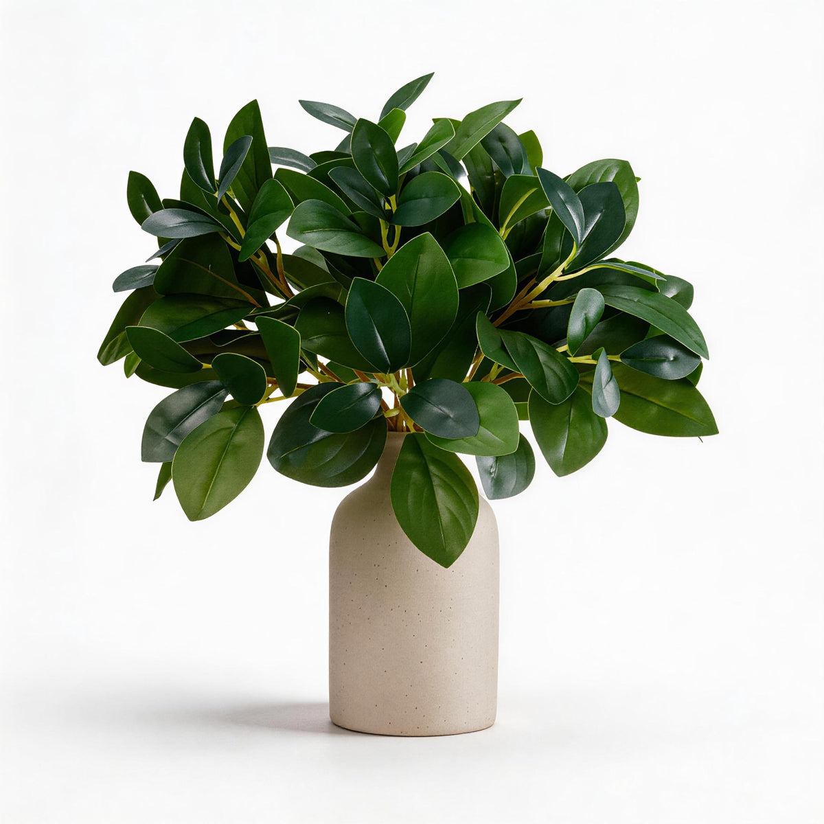 12" Artificial Plant Indoor Small Fake Plants Eucalyptus Stems With Vase