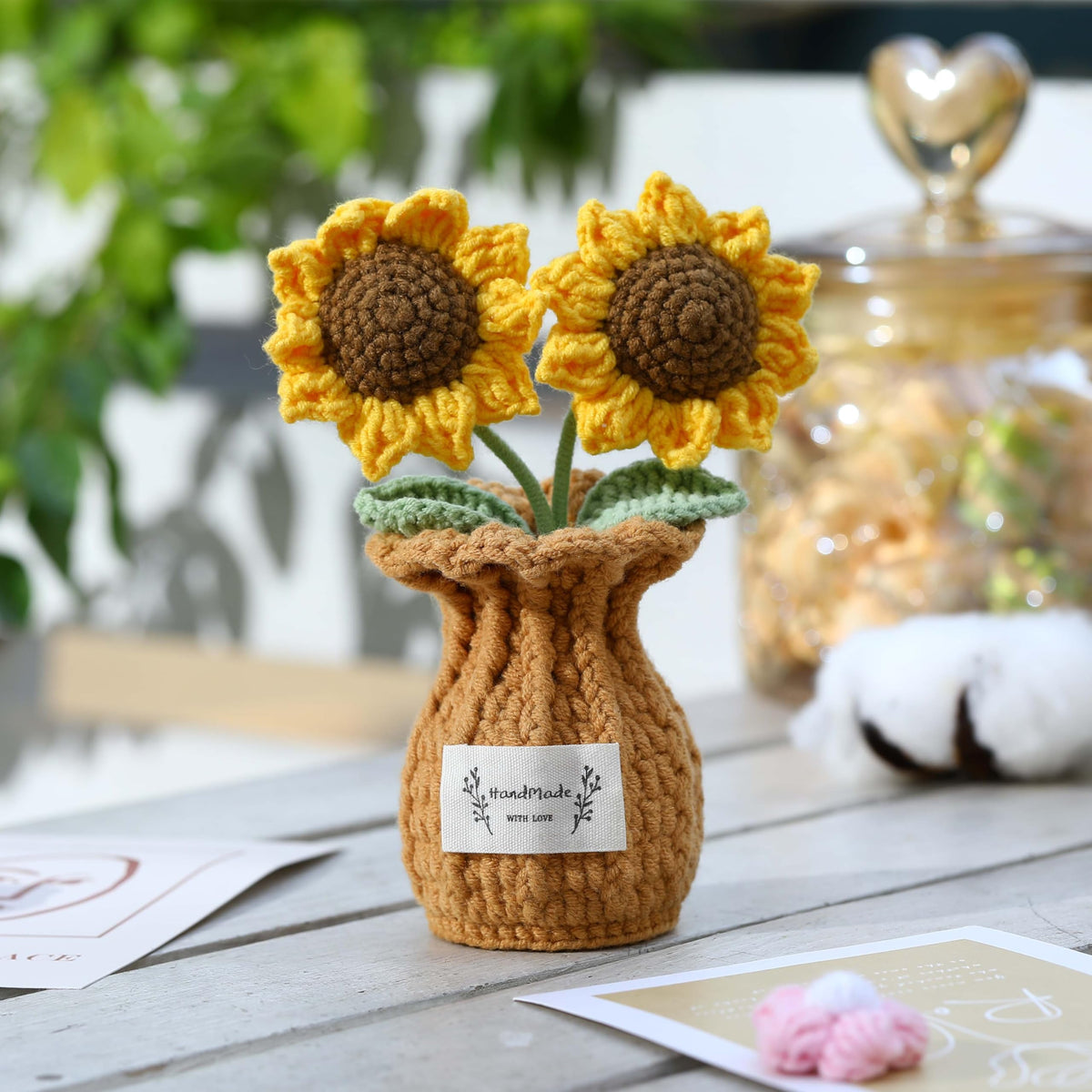 Forget-Me-Not Crochet Flower Potted Plant Gift