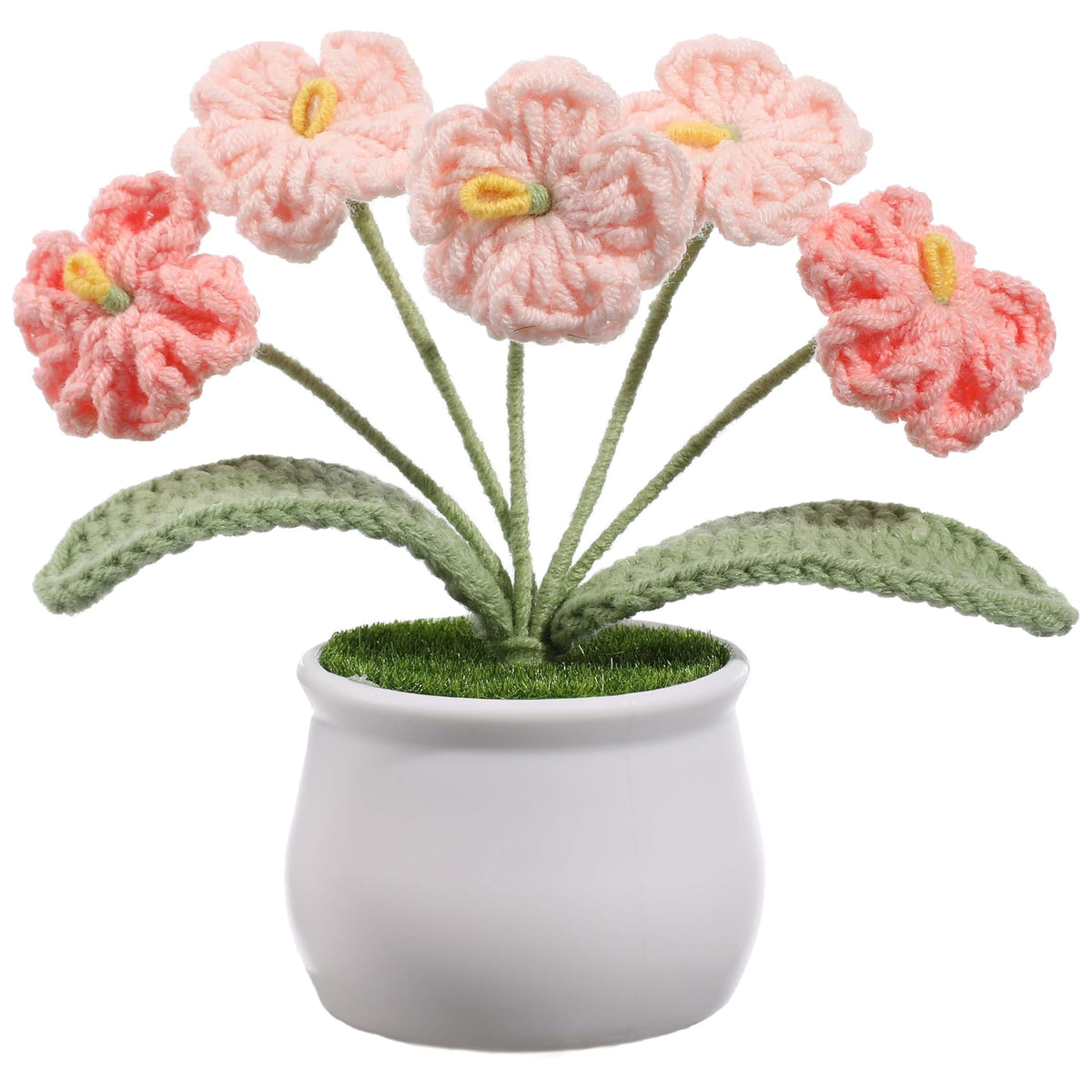 Forget-Me-Not Crochet Flower Potted Plant Gift