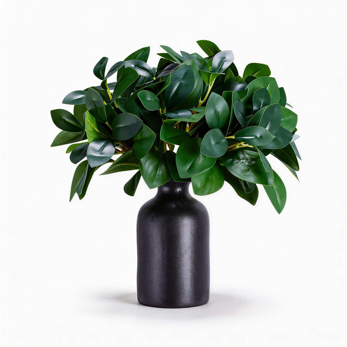 12" Artificial Plant Indoor Small Fake Plants Eucalyptus Stems With Vase